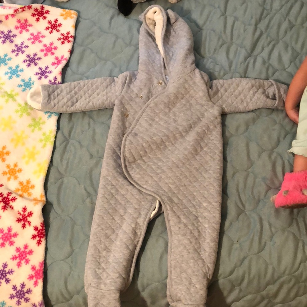 Carters Gray jacket onesie
